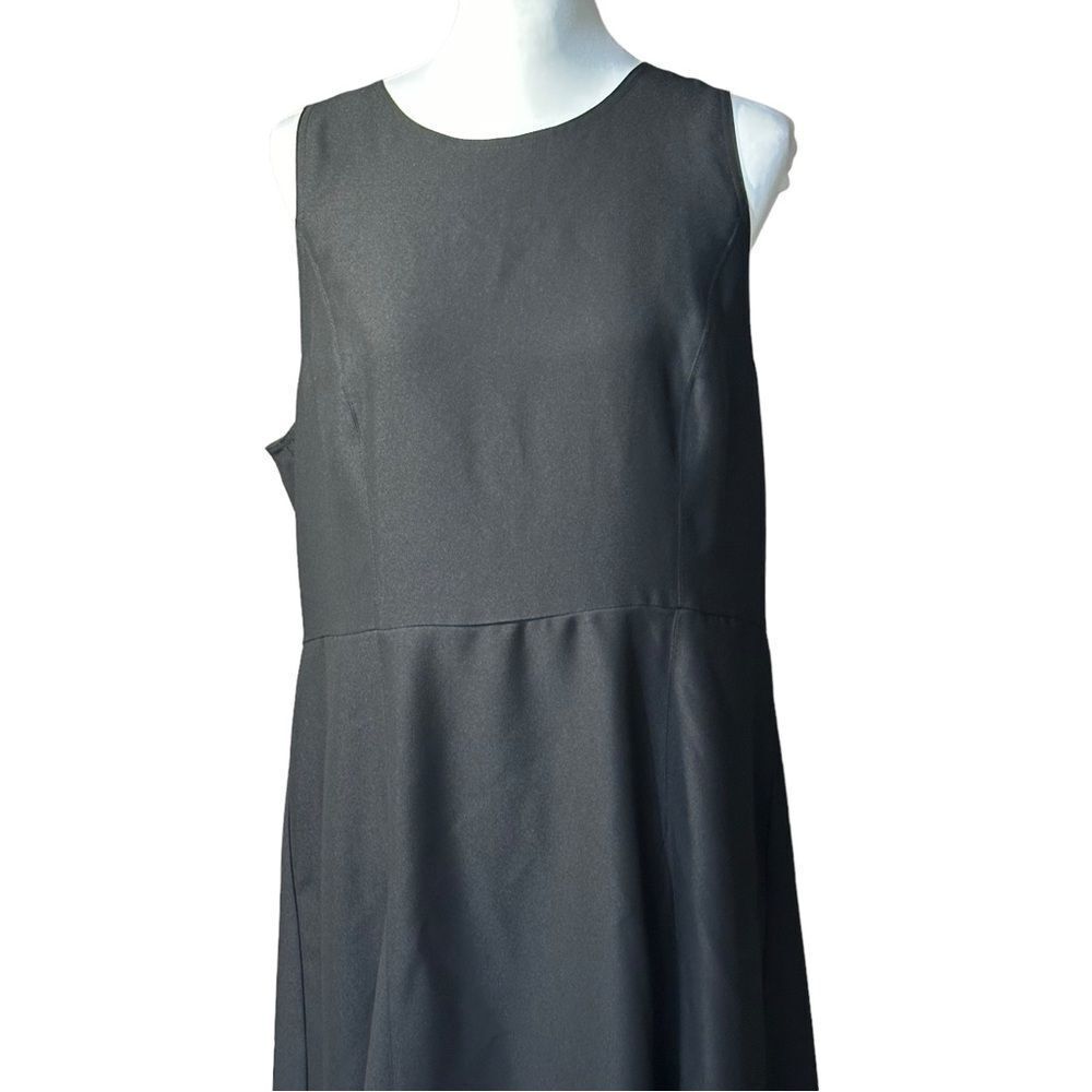Banana Republic Black Basic Staple Capsule Wardrobe Sleeveless Dress Sz 16